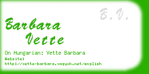 barbara vette business card